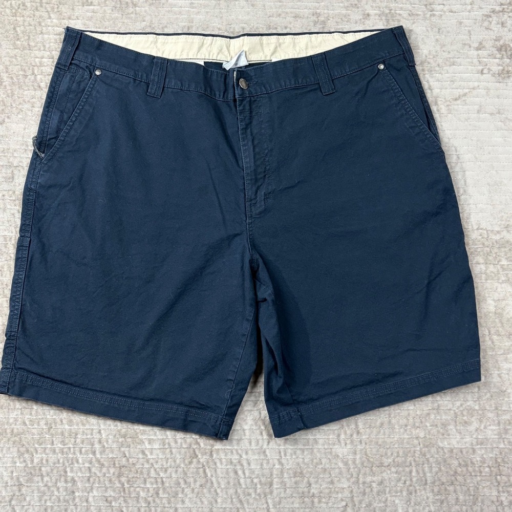 Columbia Navy Blue Chino Shorts Mens 42 Regular Fit Cotton Stretch AM0184